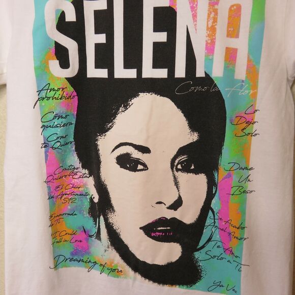 Selena Graphic T Shirt Band Tee - Women's Small - Picture 3 of 5